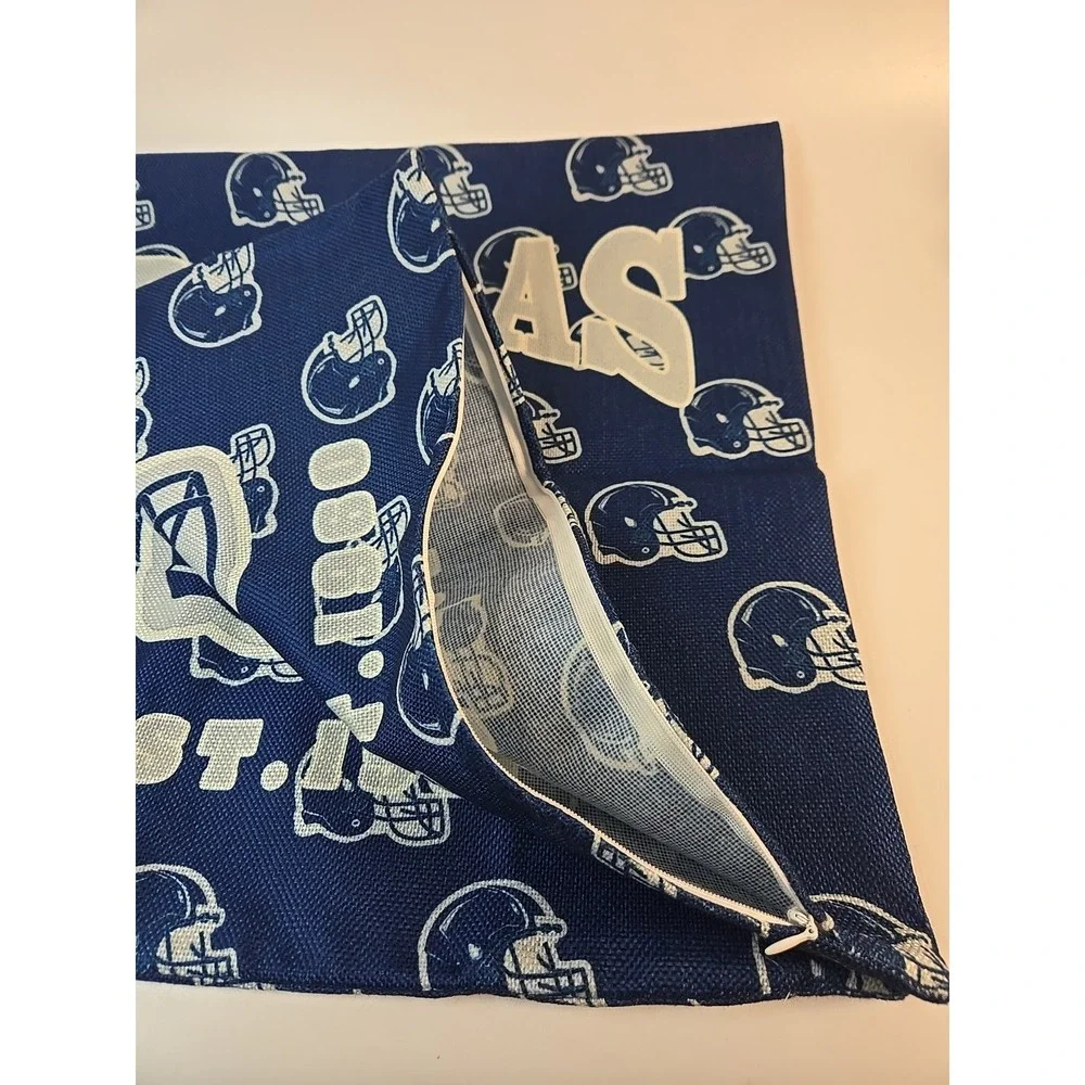 Dallas Cowboys Throw Pillow Decorative Covers 17 X 17 set 2 Blue & White *New*
